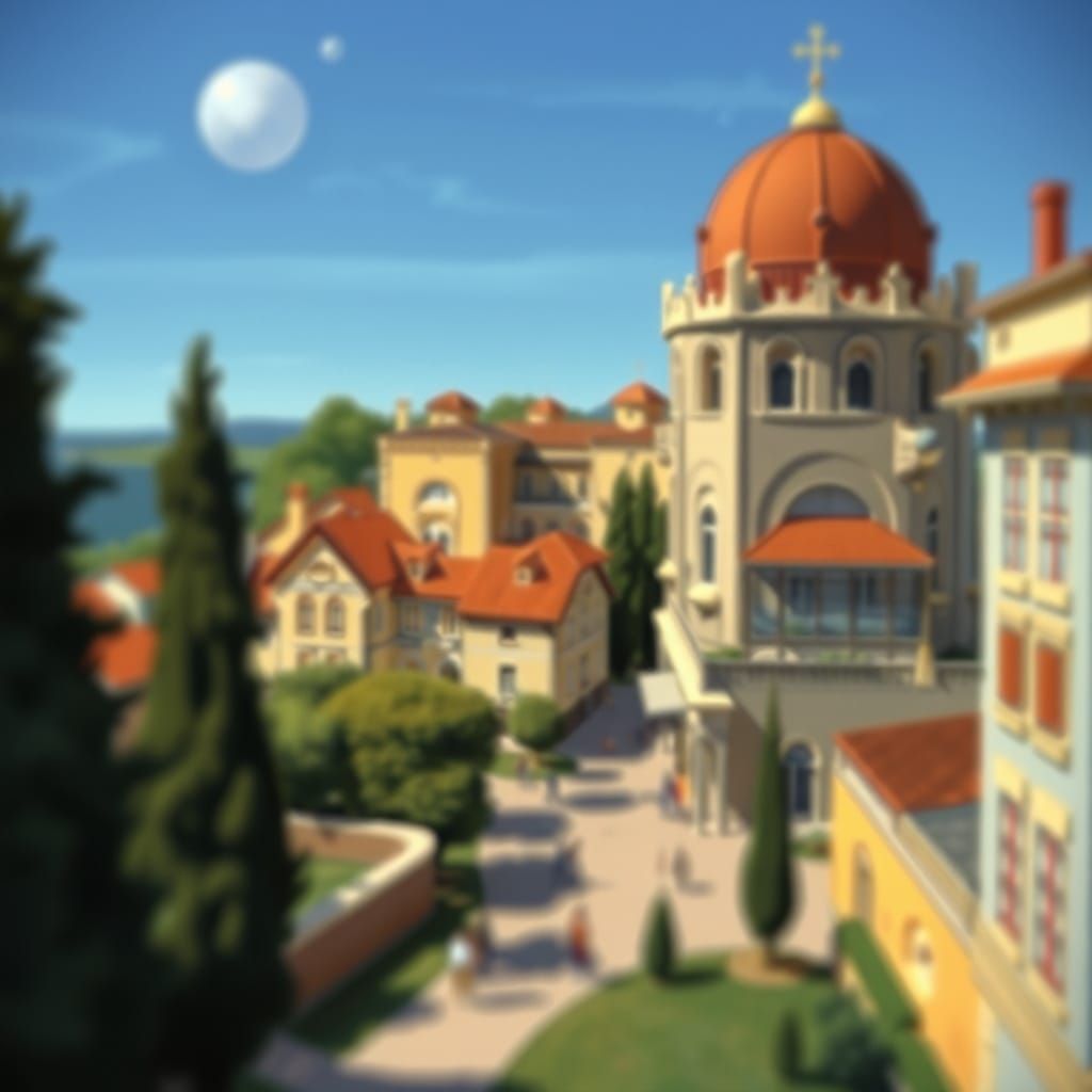 Cubist Masterpiece in Vibrant Cel-Shaded Style