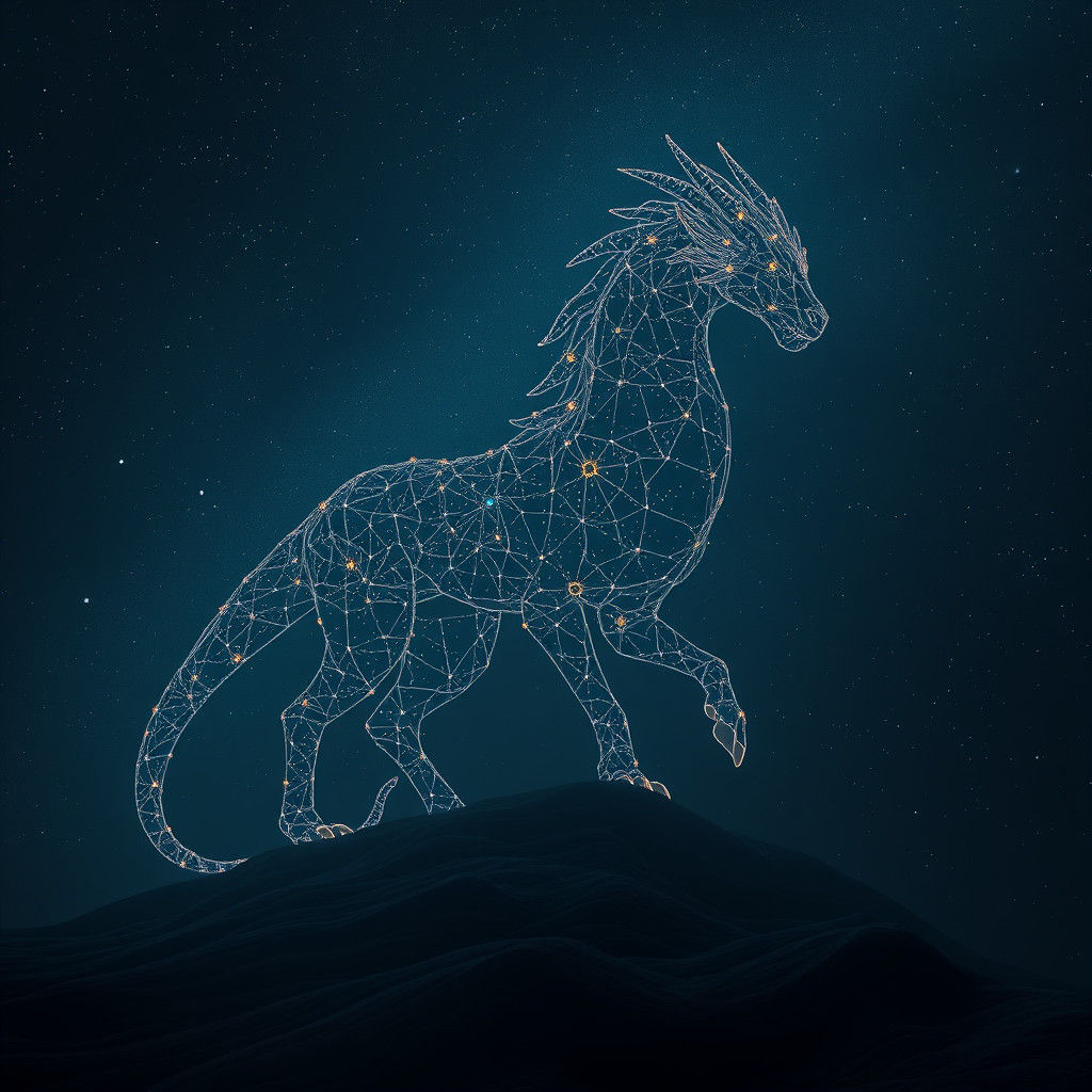 Constellation Creature in a Mystical Realm