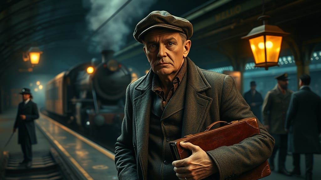 Man Prepares Hasty Escape on Victorian-Era Steam Train at Ni...