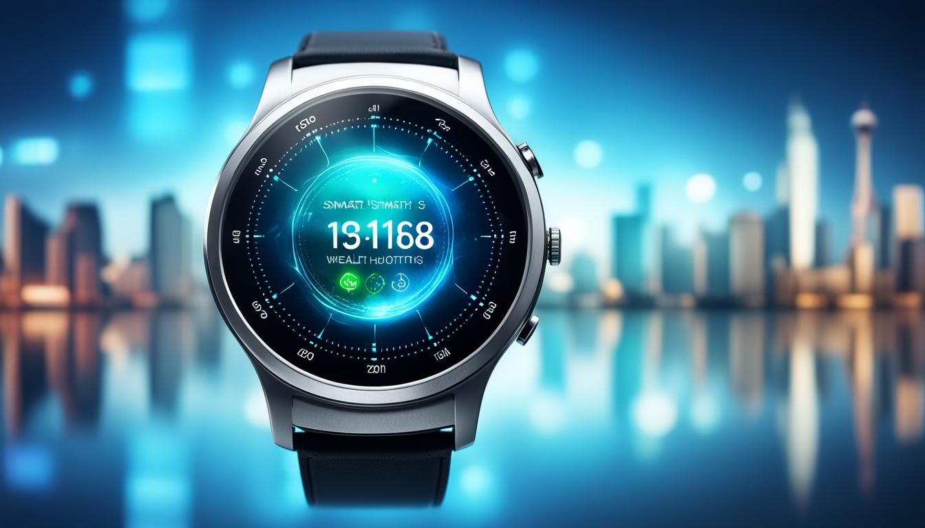 Smart Watch with Biometric Hologram Banner
