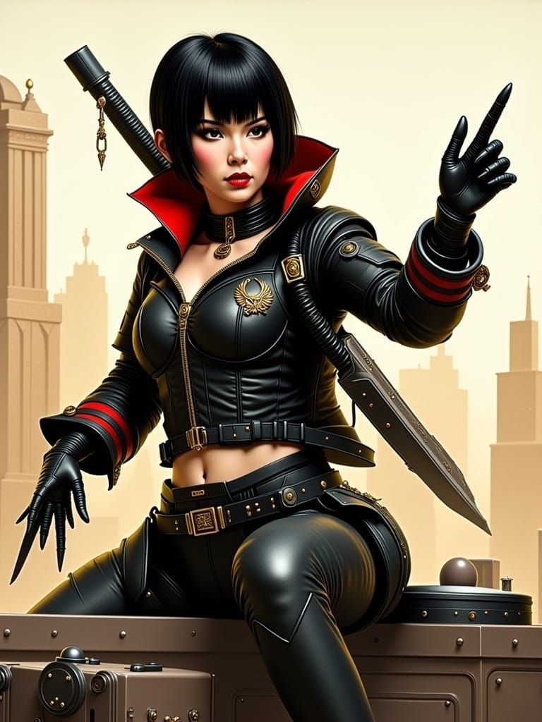 leather warrior woman