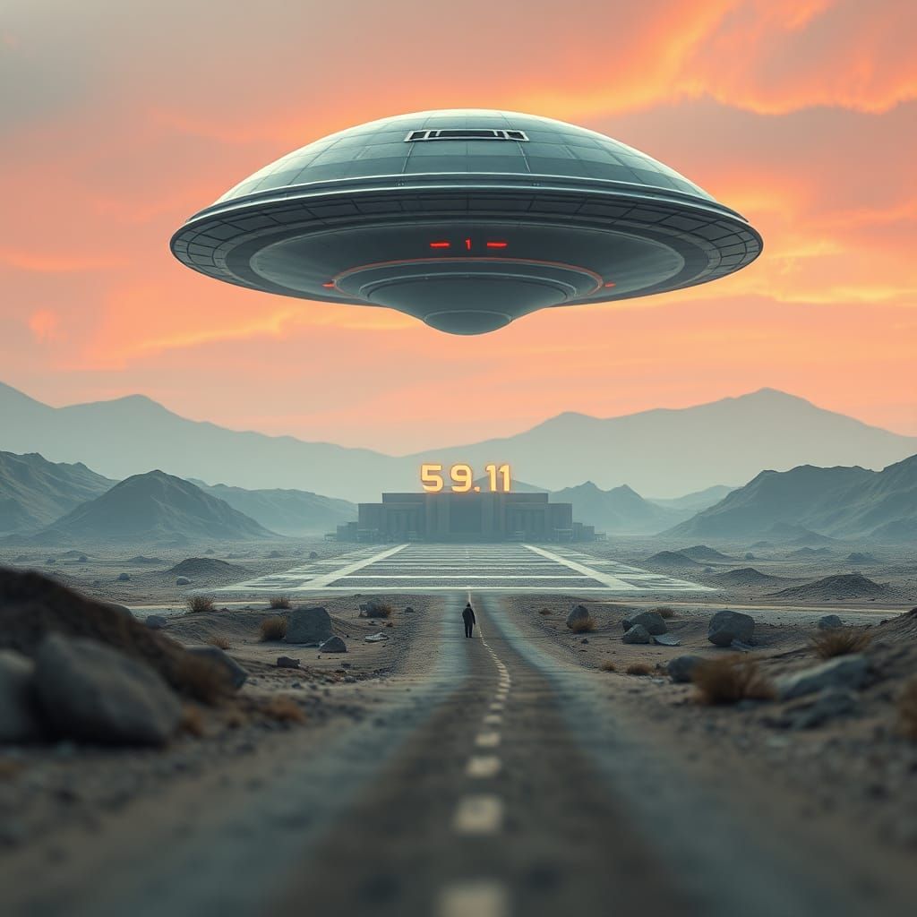 Surreal Area 51: Alien Abduction Concept Art