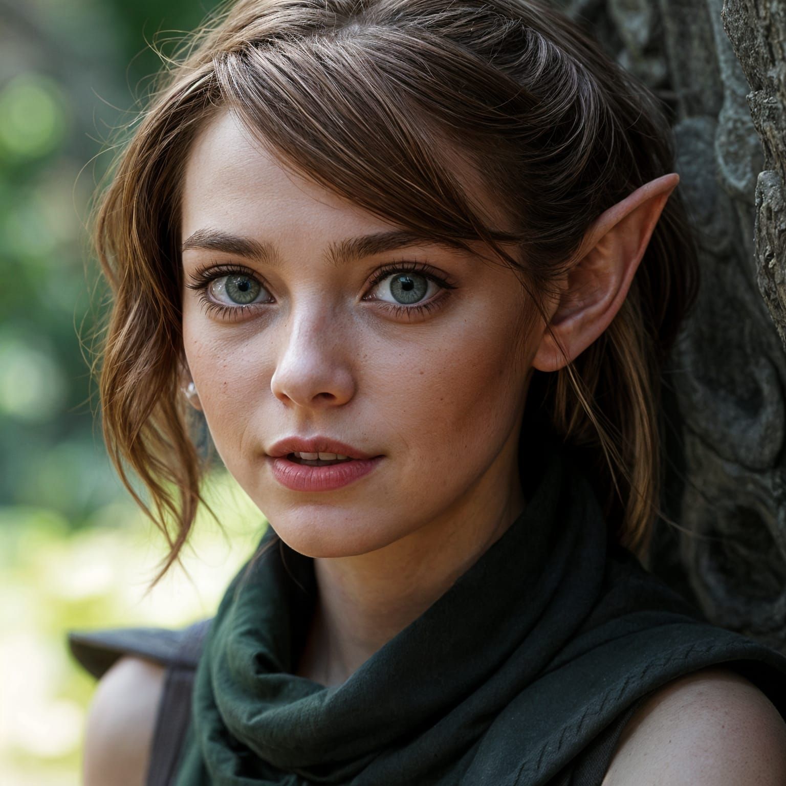 Emma Stone as an Elf Portrait