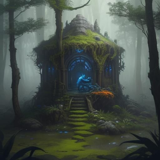 Humanoid Mouse Lost in Thought: Fantasy Concept Art