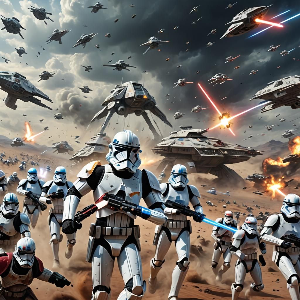 Clone Troopers Lead the Charge in Epic Sci-Fi Battle