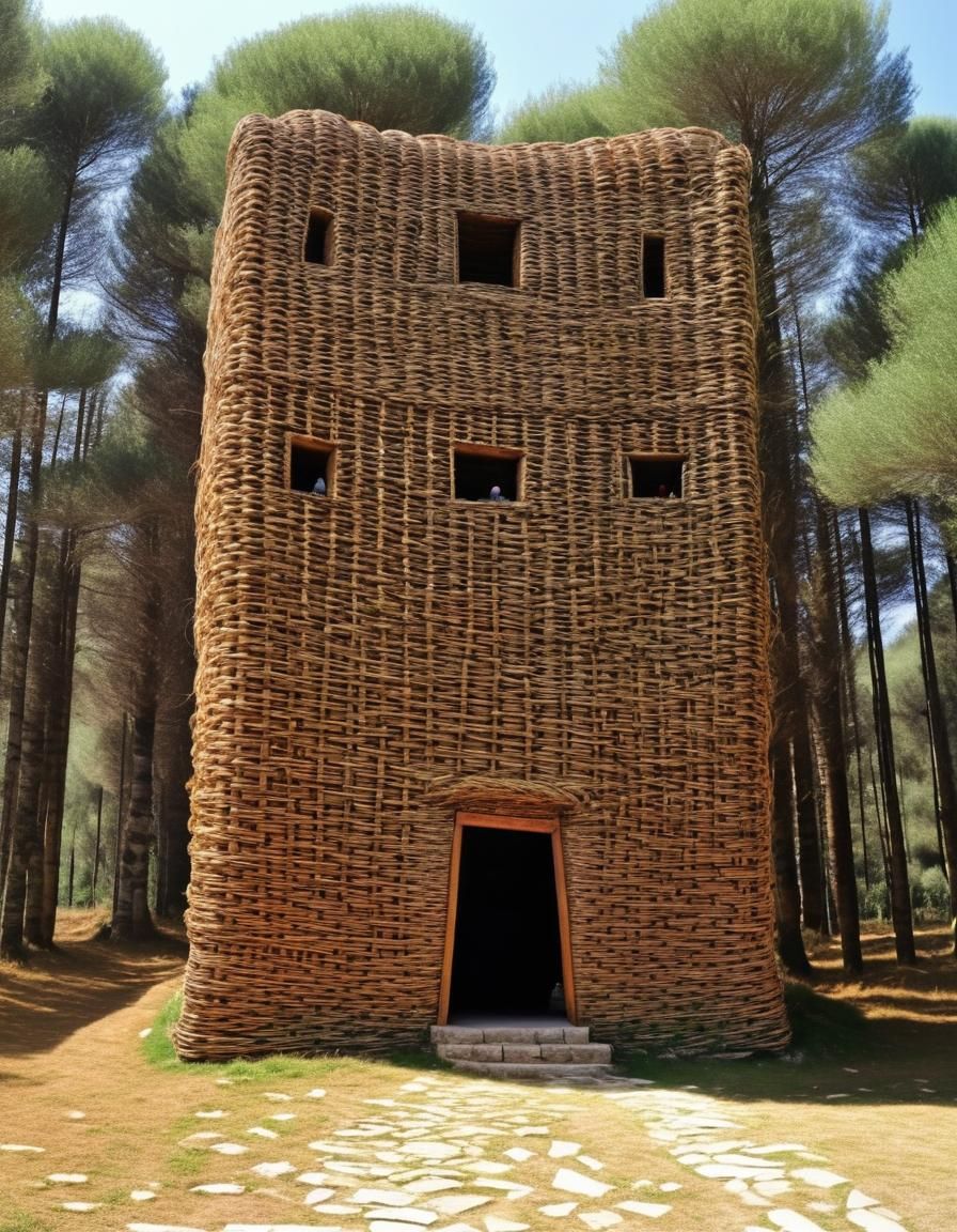 Giant Three-Story Wicker Armchair