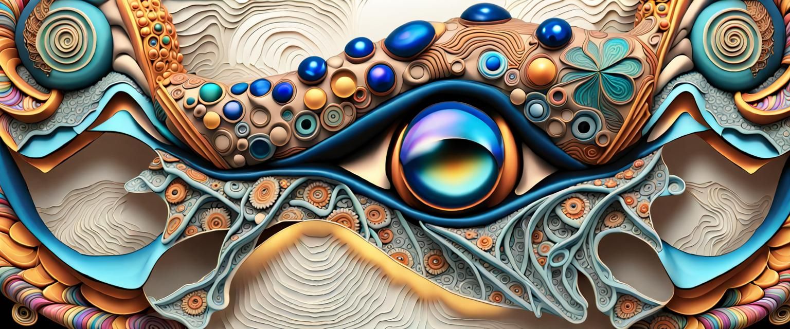 Intricate Celtic Mask Design with Fractal Details