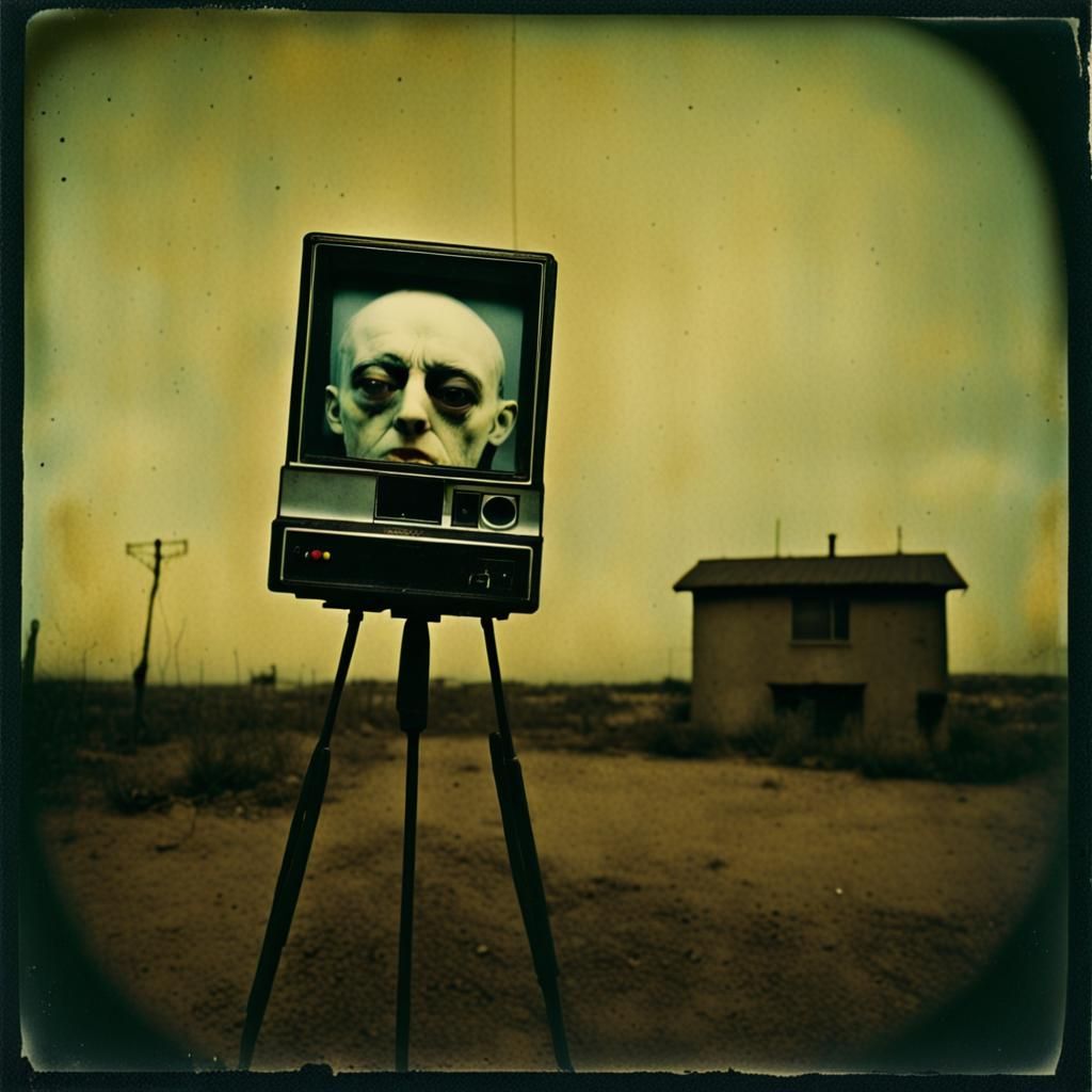 Eerie Polaroid Masterpiece in Sfumato Style