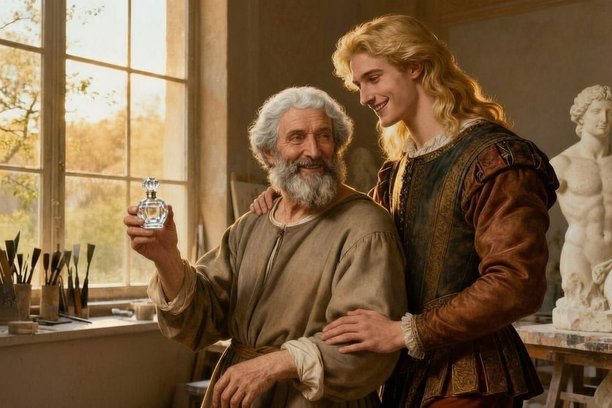 Michelangelo and Tommaso in Studio, Infinite Love