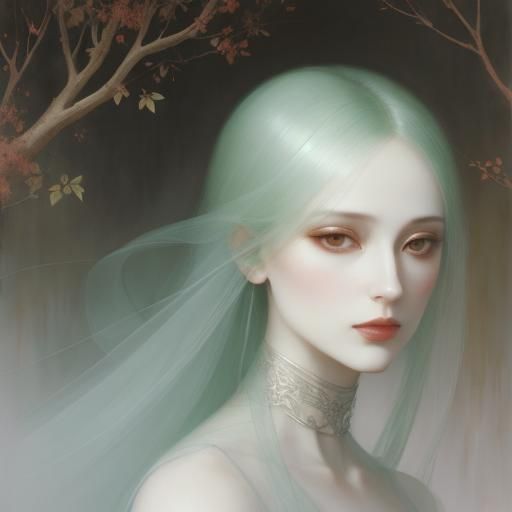 Ethereal Smoke Woman in Surrealist Style