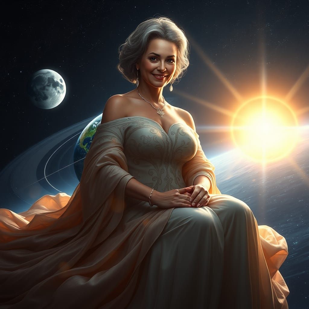 Celestial Woman: Center of the Universe in Hyperrealism