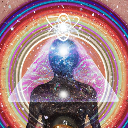 Holographic Astral Cosmic Illustration by Pablo Amaringo