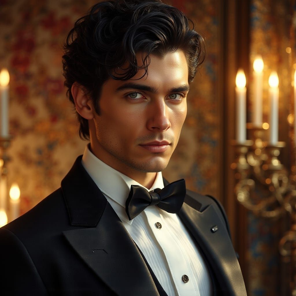 Victorian Gentleman Portrait in Oil Paint Style