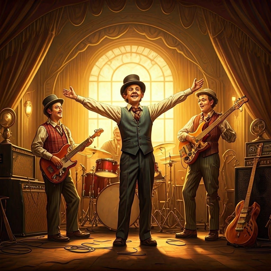 Freddy Friddle's Band on Stage: Steampunk Vintage Performanc...