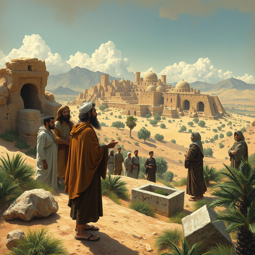 Abraham Buys Burial Site in Hebron: Chagall Style