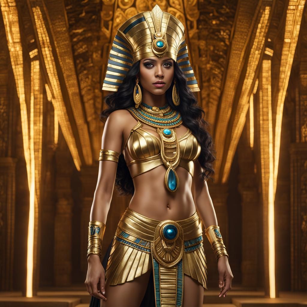 Egyptian Priestess Character Portrait in Fantasy Style