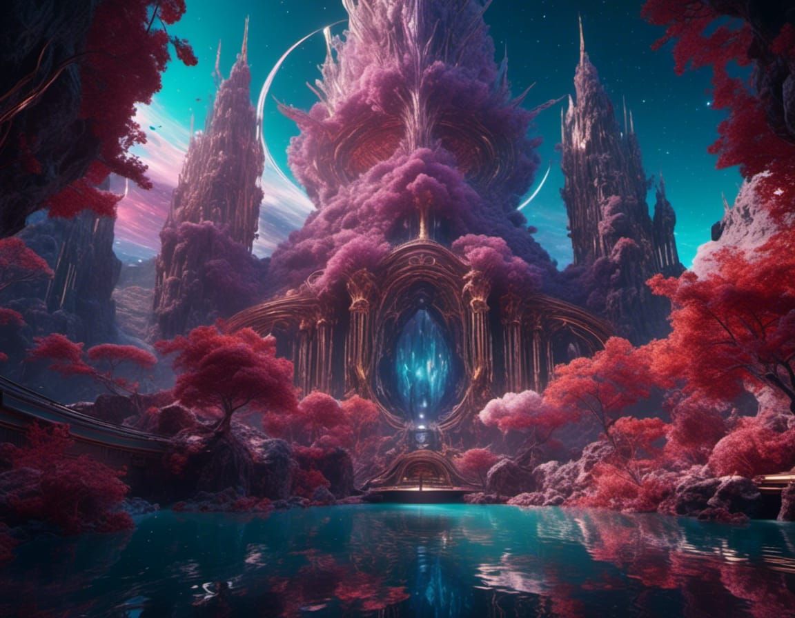Fantastical Matte Painting with Intricate Details