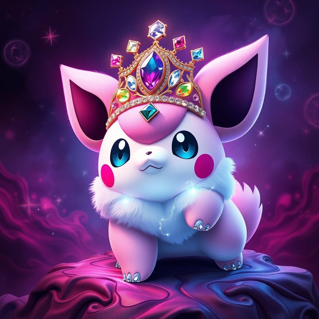 Regal Jigglypuff in a Fantasy Realm