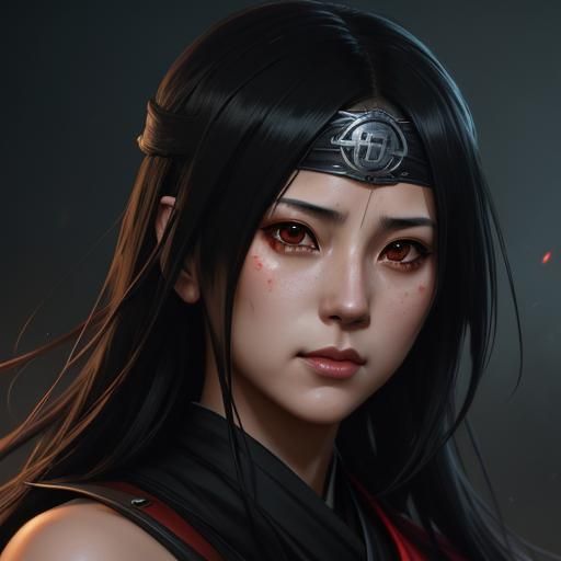 Itachi Uchiha Portrait in Hyperdetailed Style