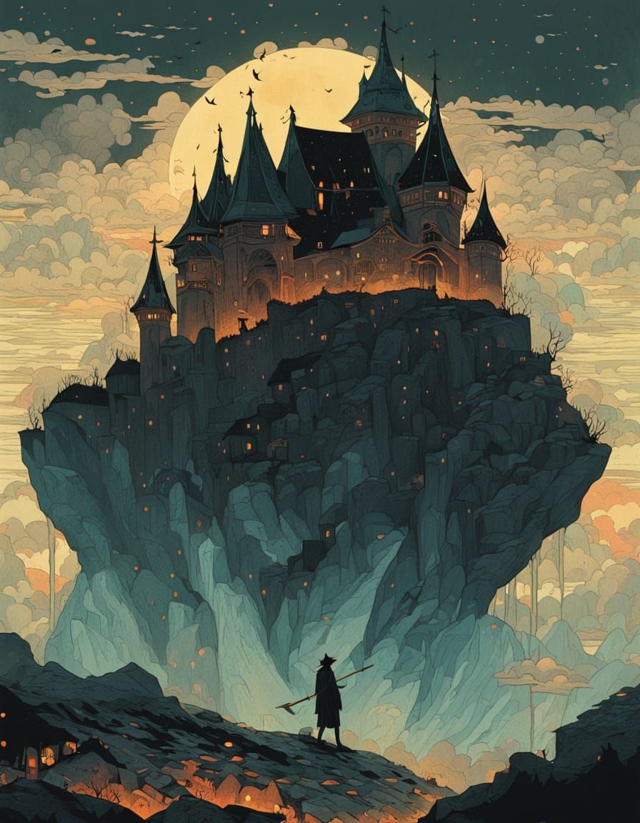 Epic Warrior in Ancient Ruins: Cinematic Fantasy Art