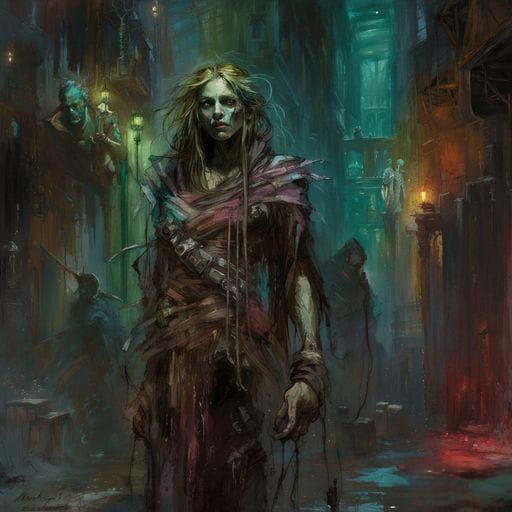 Hyperdetailed Undead Rogue in Dramatic Light