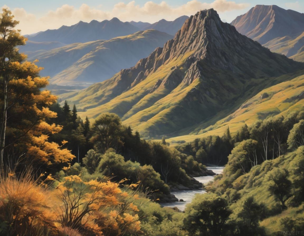 Surrealistic Macro Landscape in Photorealistic Oil Painting ...