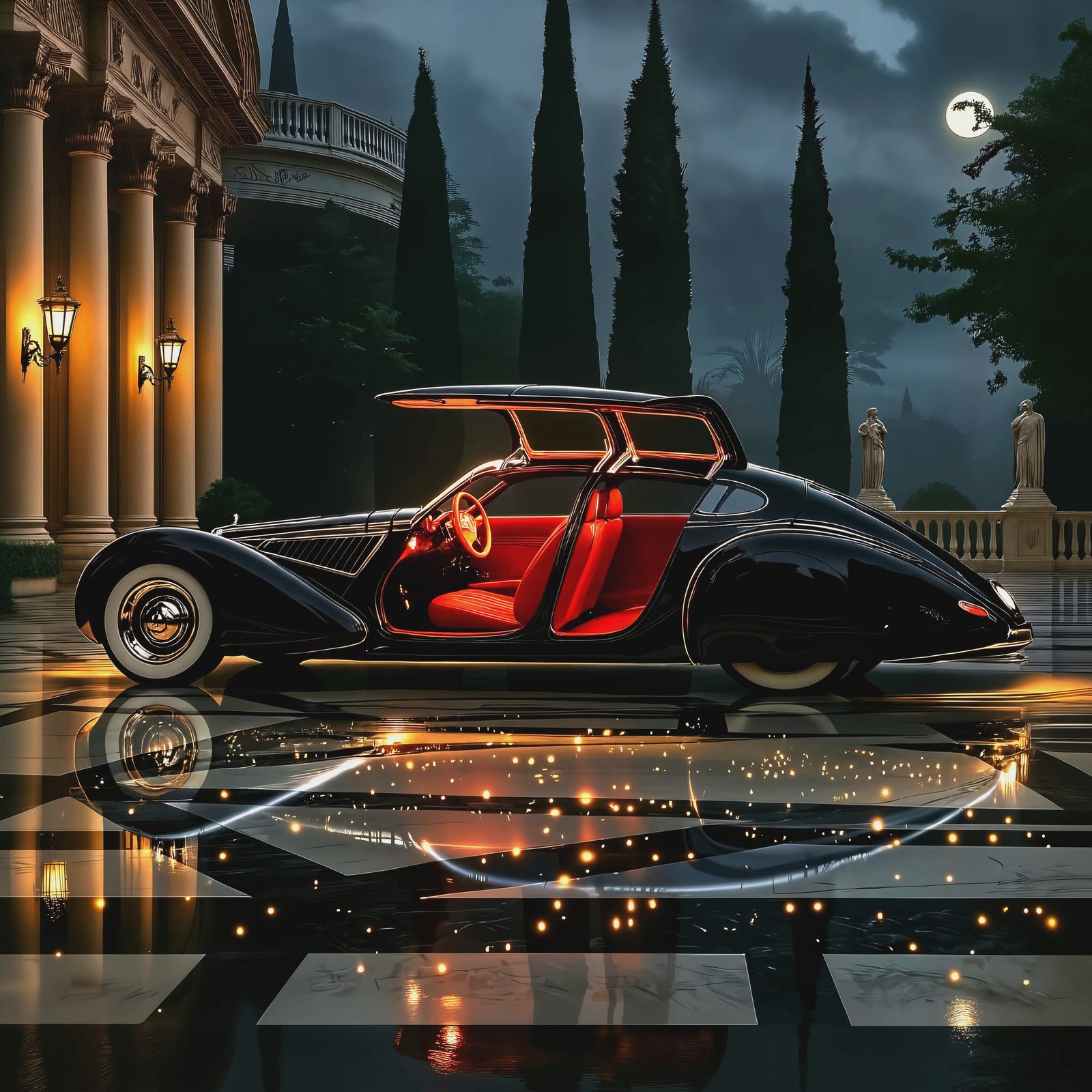 1939 Alfa Romeo Touring Berlina Luxurious Maroon Velvet Inte...