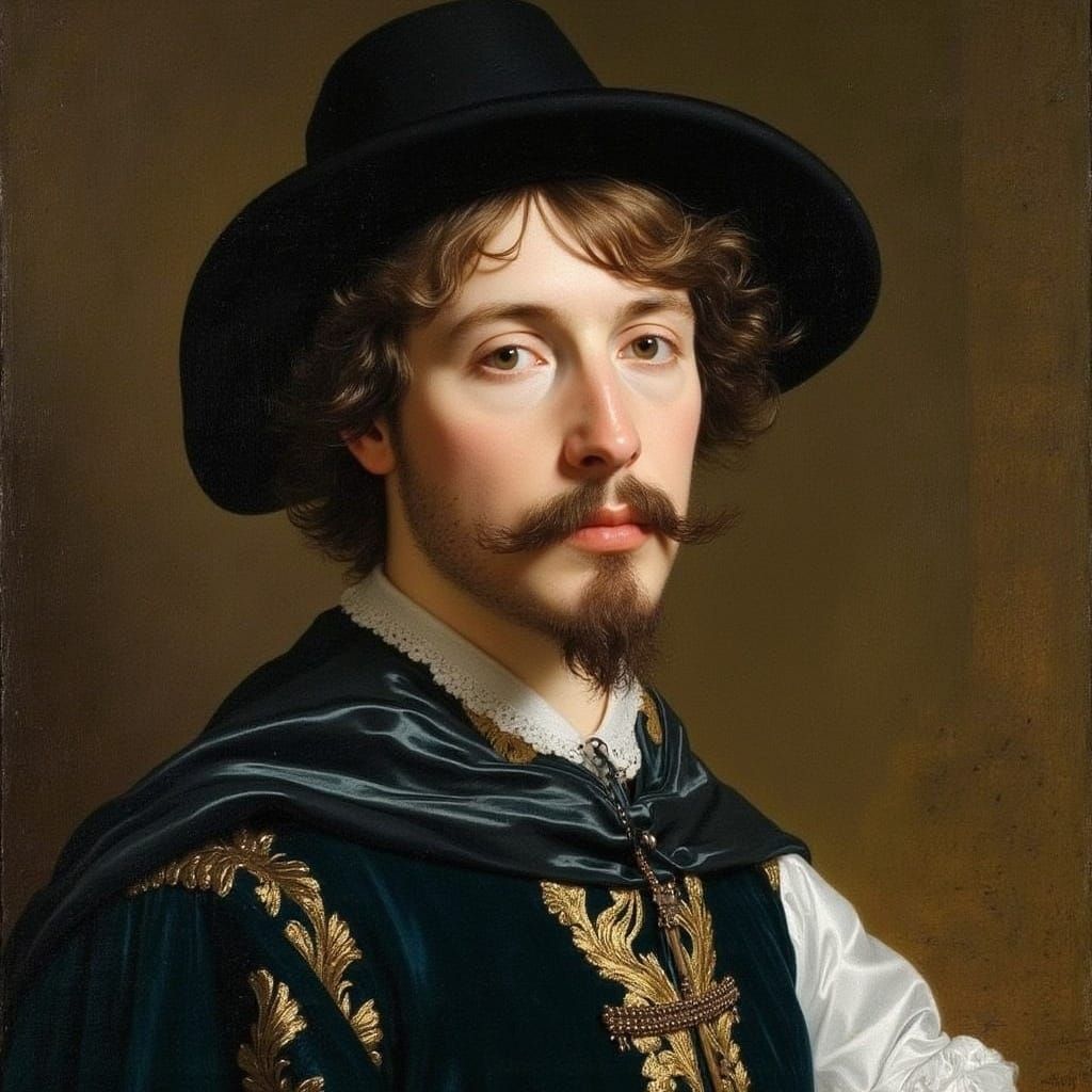Baroque Gentleman with Stubble