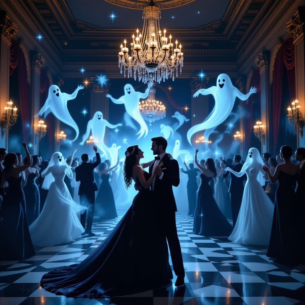 Ghosts Celebrate New Years Eve at Haunted Hotel Ball