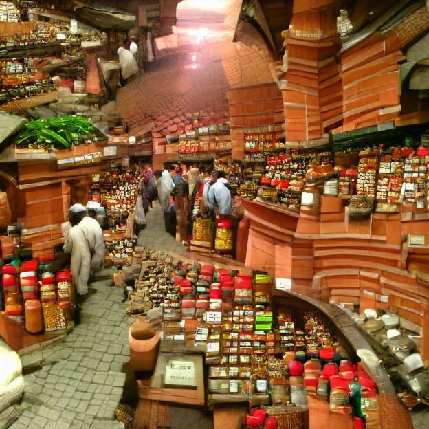 Vibrant Spice Market Scene