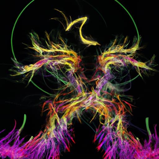 Astral Realm Message in Holographic Digital Art