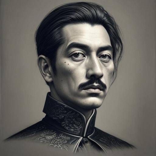 Ink Splash Chinese Dragon in Calligraphic Style