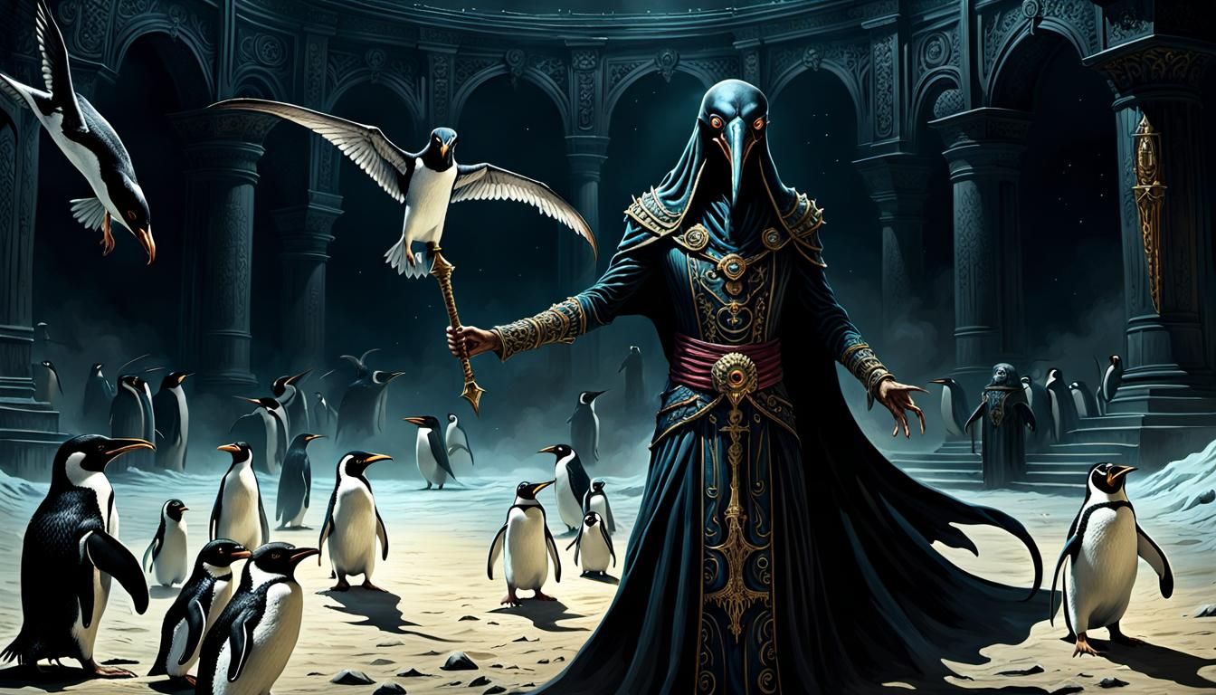 Eldritch Penguin Ritual: Nyarlathotep's Arrival