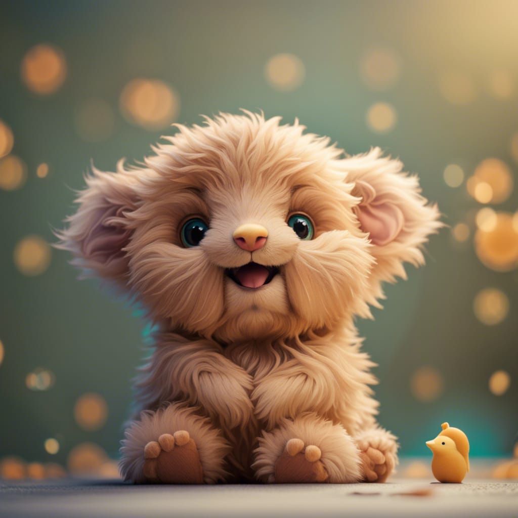 Adorable Stuffed Animal Closeup Photograph