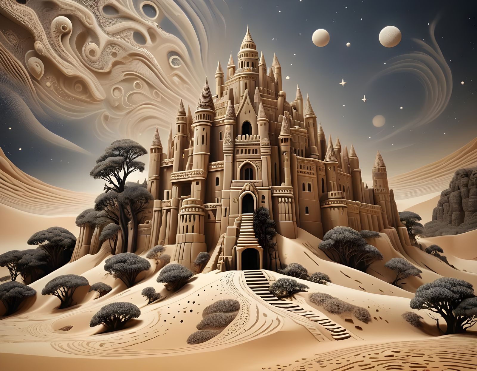 Sandcastle at the Edge of Time: Aboriginal Dot Painting