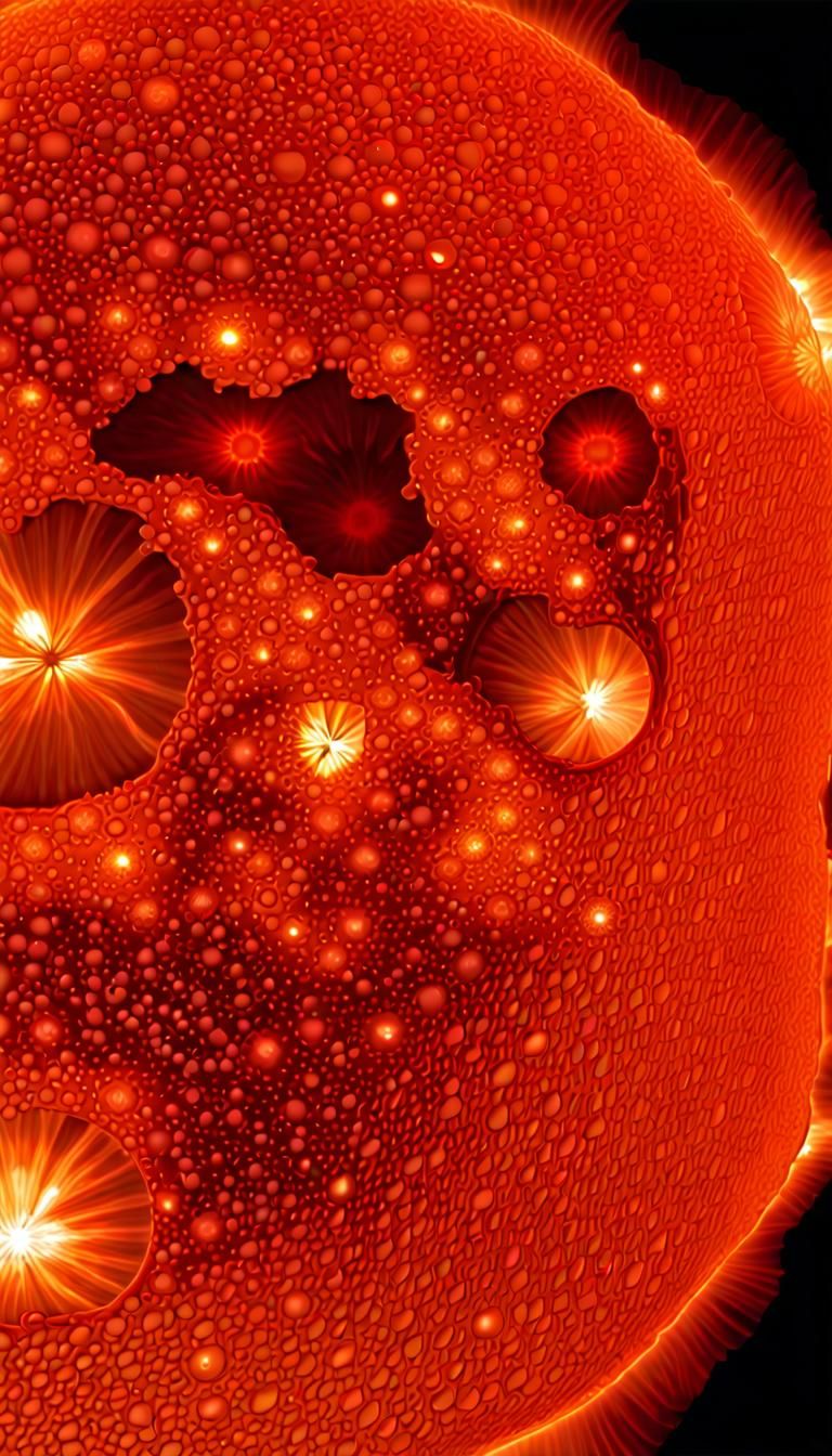 Detailed 3D Render of the Sun's Surface