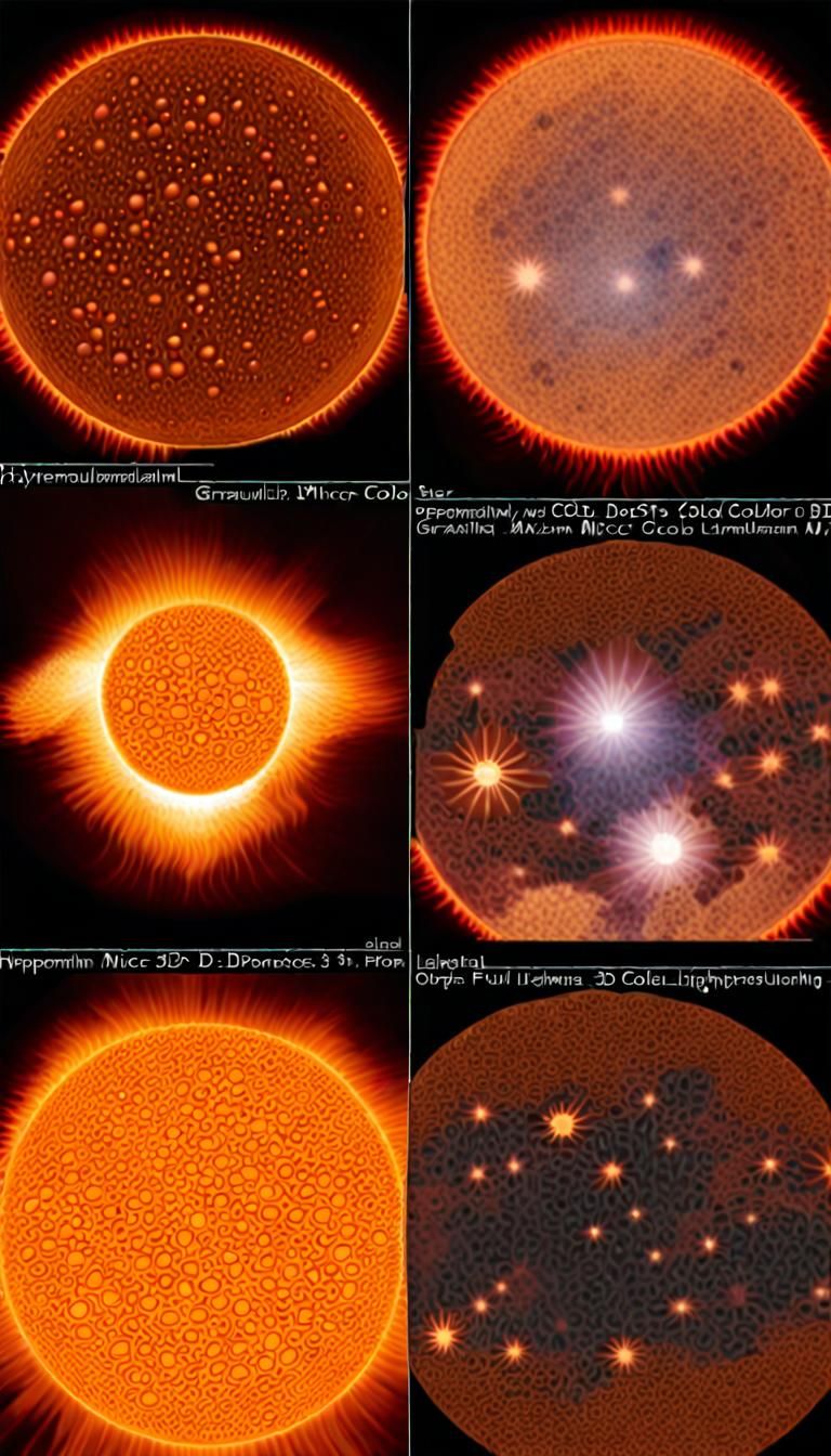 Sun Close-up with 3D Effects in Hyperrealism