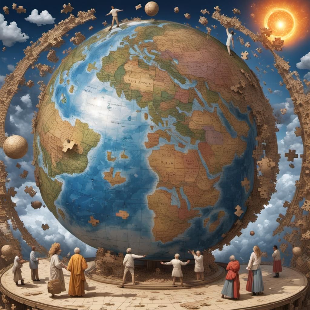 Divine Being Creates Puzzle-Piece World