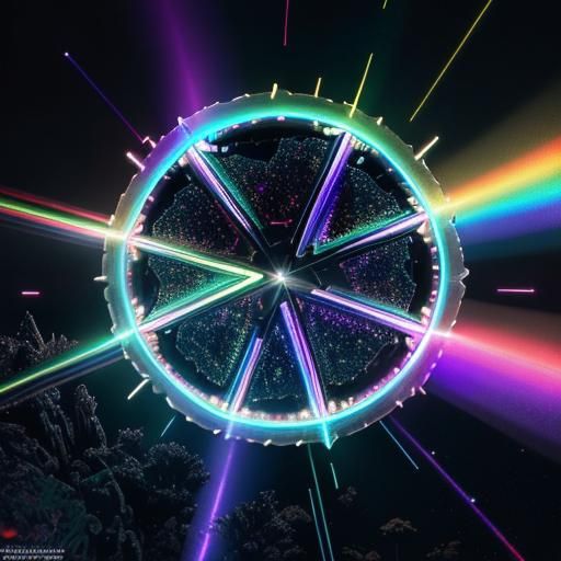 Griffon Robot Labor in Bioluminescent Black Light