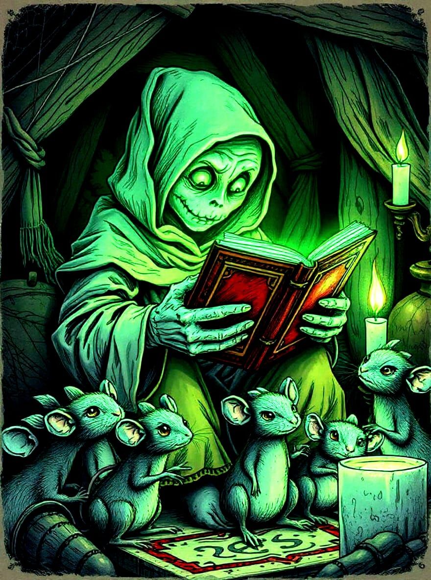 Ghost Boy Reads to Mice Kids