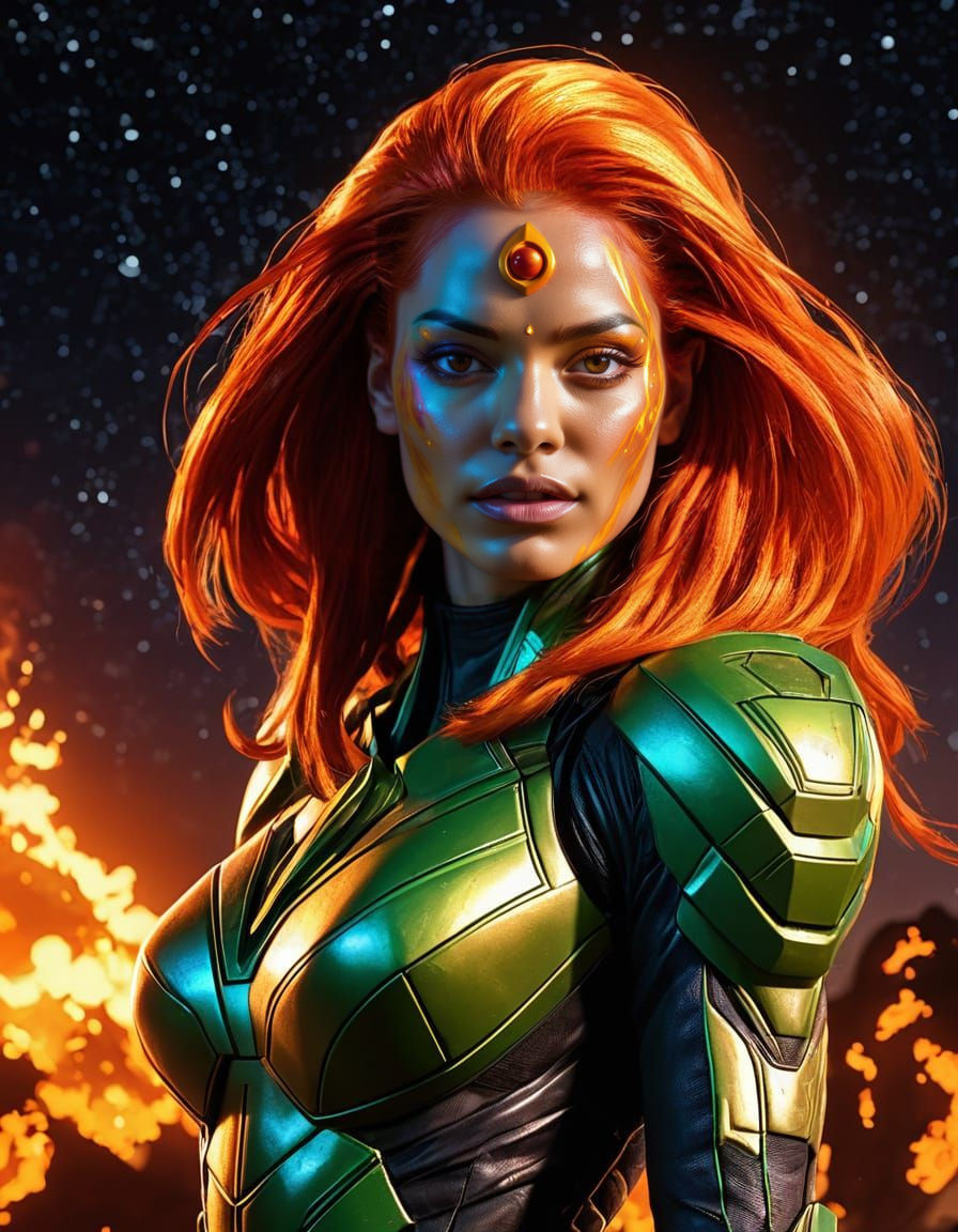 Emma Myers as Starfire: Alien Princess Portrait