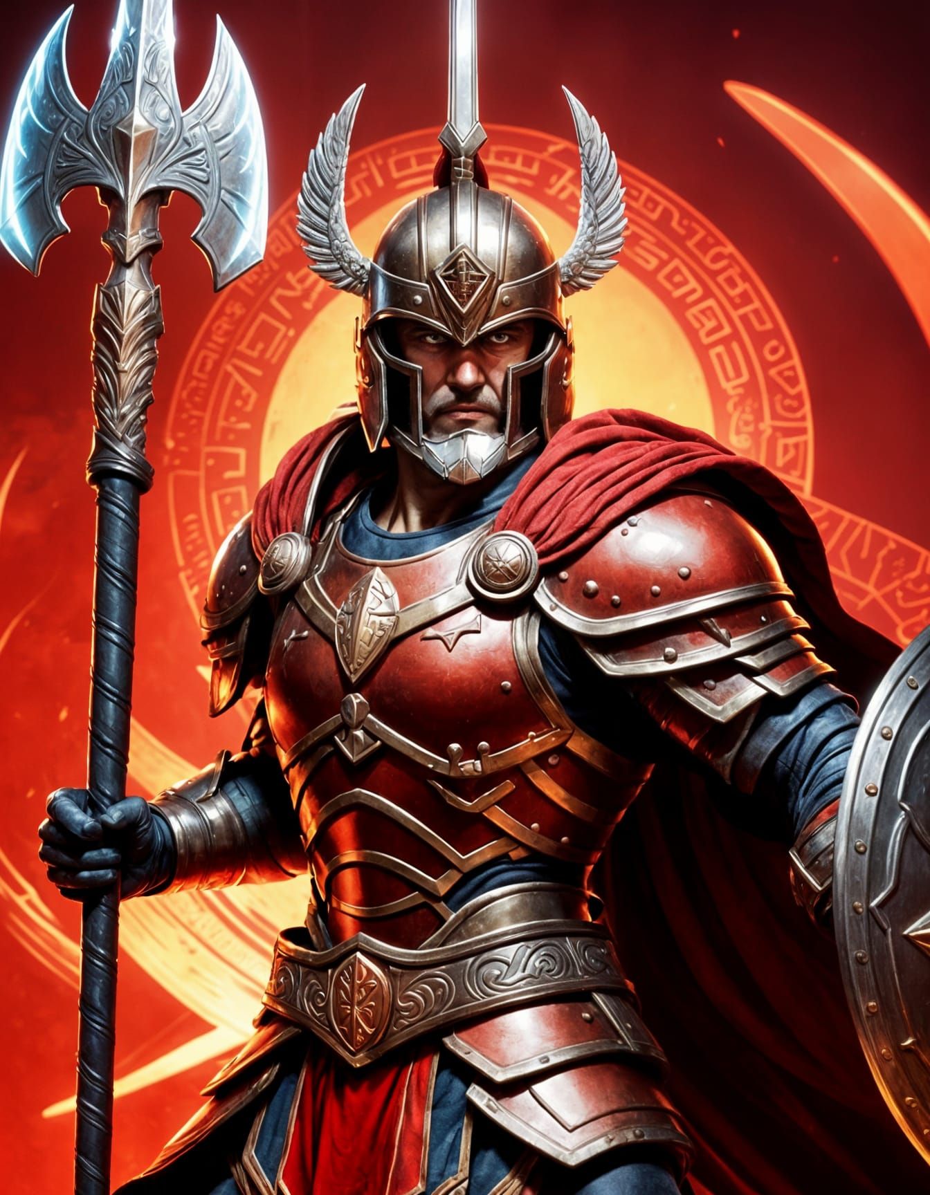 Ares, God of War, in Anime Style