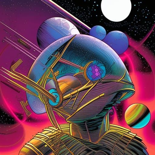 Cosmic Rays Absorption: Comic Book Art