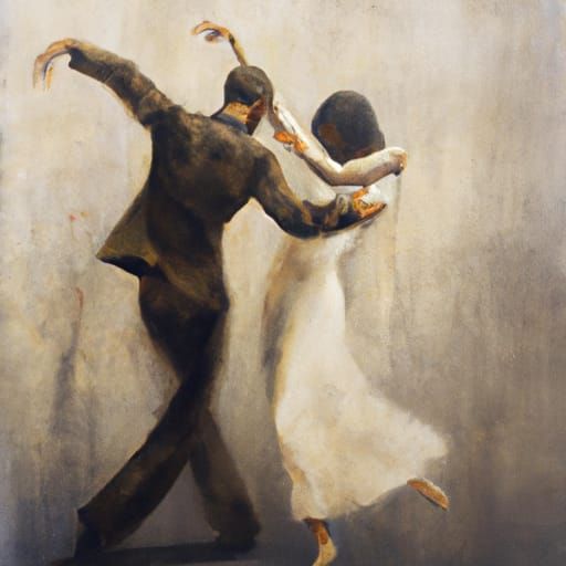 Dance our cares away photorealistic