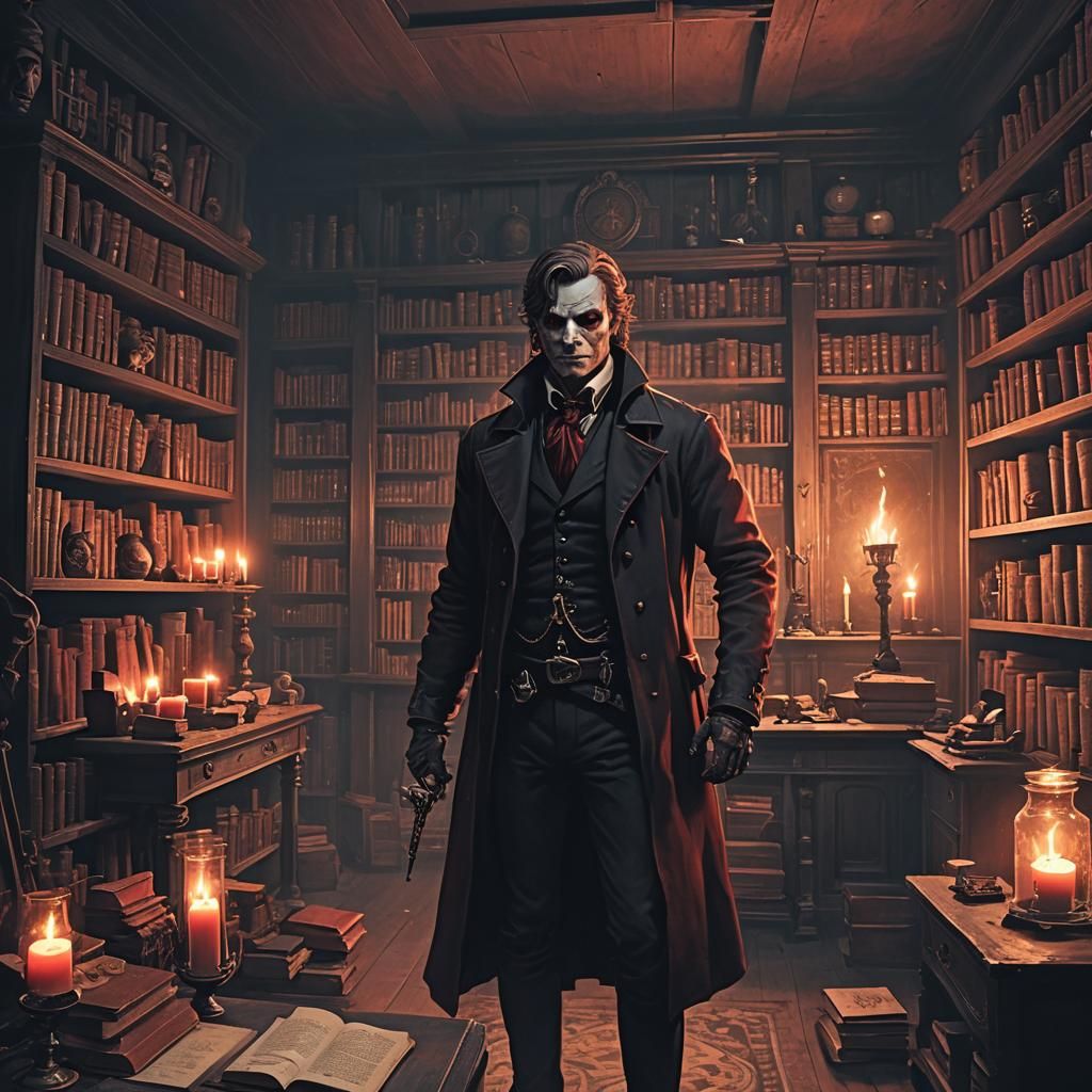 Alastor in Seer's Office with Dark Magic Amulet