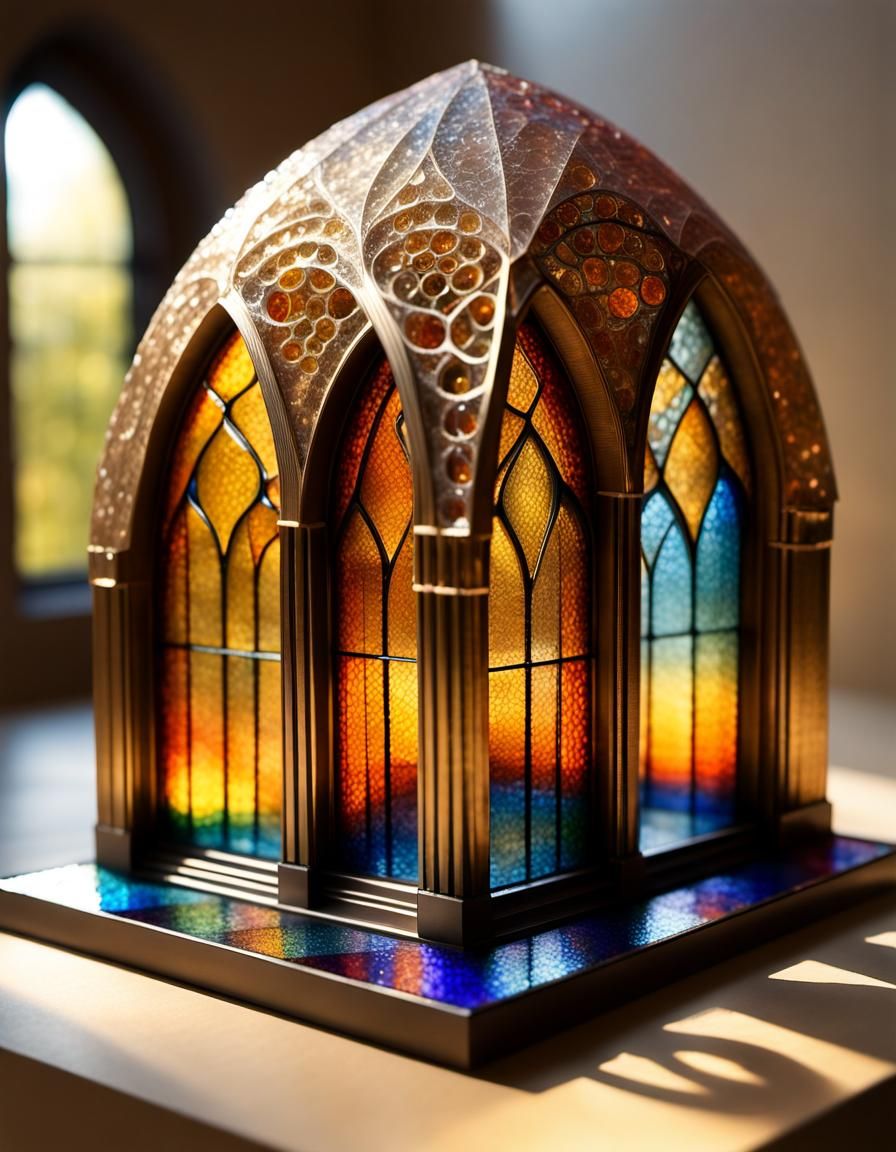 Colourful Stained Glass Bubblewrap Cathedral