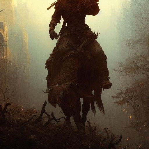 Dark Fantasy Heart in Purple and Yellow