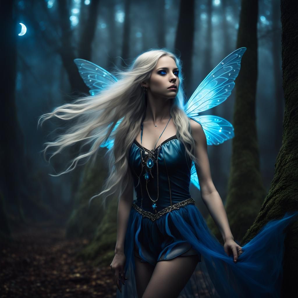 Ethereal Fairy Archer in Dark Gothic Forest