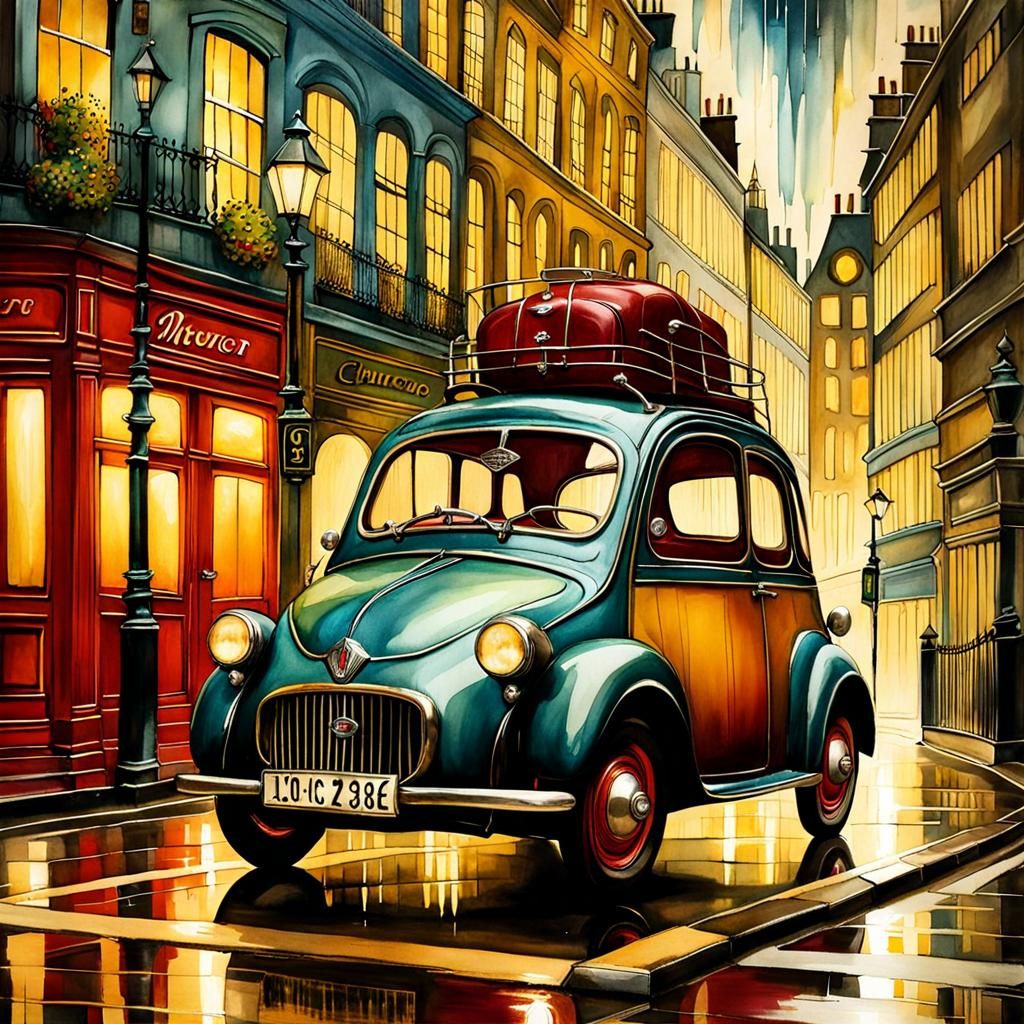 Vintage Subaru Microcar in London