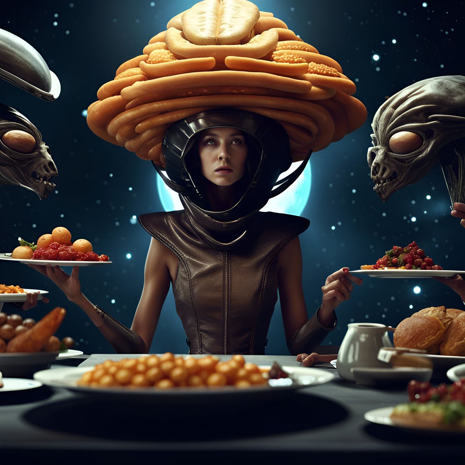 Outerspace Fashion Show: Bizarre Foods in Hyperrealistic Sty...